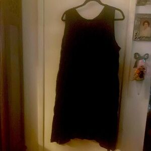 VIVID Classic Black Dress. Crinkle, fun fabric easy care. New